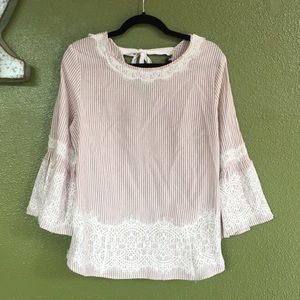 Striped And Lace Zac and Rachel Blouse